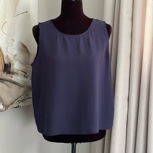 Eileen Fisher cropped silk tank.
